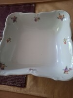 Lengyel porcelán tál, négyszögletes