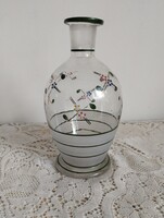 Zomancal festett kis üveg váza / Decanter