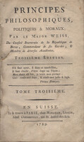 Weiss, François Rodolphe de: Principes philosophiques, politiques