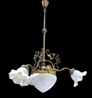 4 izzós patinás antik réz mennyezeti lámpa csillár