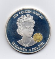 Elizabeth II 1952-2002 The Golden Jubilee, East Caribbean States Silver Ten Dollars