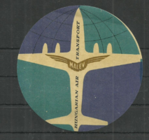 1960 - Bőröndcímke - Budapest - Malév
