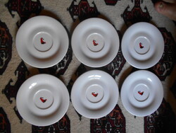 Set of 6 Julius Meinl Thick Porcelain Tea Cups and Saucers