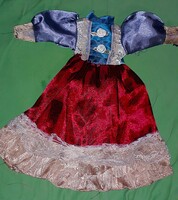 Régi selyem babaruha HÓFEHÉRKE kb. 40 - 45 centis babákhoz a ruha 32 cm a képek szerint