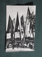 Képeslap,Budapest,BMV nemzetközi vásár,főbejárat látkép,részlet, 1963-