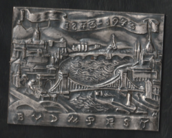 Budapest 1873-1973 100 éves évfordulóra készített plakett.