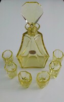 Bohemia Crystal sárga likőrös szett