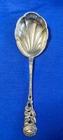 Large Hildesheim rose-patterned ladle, 800 silver