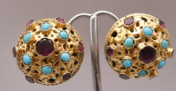 Aranyozott ezüst türkiz gránát