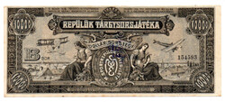 Repülők Tárgysorsjátéka 10000 Korona dollár sorsjegy B sorozat 1926.