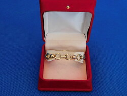 Arany két színű 14k női karlánc   11.6 gr