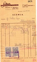 Régi számla: Salzer Jakab cukrászkellékek, Budapest.