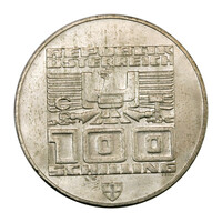 Ausztria 100 Schilling 1976 BU Bécs Téli Olimpia IV. kiadás