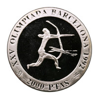 Spanyolország 2000 Peseta 1990 Olimpia Barcelona 1992 Íjászat