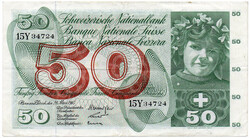Svájc 50 Frank Bankjegy 1963