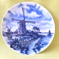 Delft porcelán tányér kék- fehér