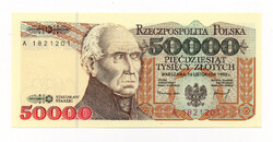 Lengyelország 50000 Zloty Bankjegy 1993 P159a L191a A sorozat