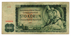 Csehszlovákia 100 Korona Bankjegy 1961 P91 D sorozat