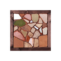 Surf Tumbled Pottery Framed Mosaic Home Decor