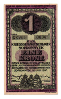 1916 Sopronnyék Hadifogolytábor 1 Korona római sorozat