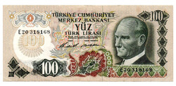 Törökország 100 Lira Bankjegy 1972 P189a E sorozat