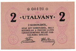 Pester Lloyd Újságüzem 2 Korona Utalvány