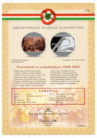 Forradalom és Szabadságharc 1848-1849 certifikát