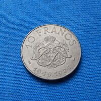Monaco  1974  10 Frank  RITKA  25.000 db  RR