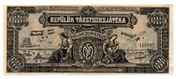 Repülők Tárgysorsjátéka 10000 Korona dollár sorsjegy A sorozat 1926.