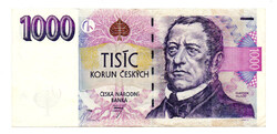 Cseh Köztársaság 1000 Korona Bankjegy 1996 P15c E19