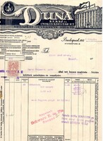 Régi számla: DUNA keksz és csokoládégyár, Budapest.