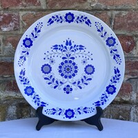 Alföldi Porcelán - Népi motívumos - kék virágos falitányér - falidísz 29 cm IE 4723