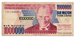 Törökország 1000000 Lira Bankjegy 2002 P213