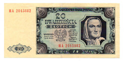 Lengyelország 20 Zloty Bankjegy 1948 P137a M137f HA sorozat