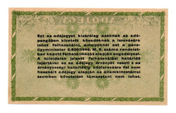 50000 Adópengő 1946 P50 VF hátoldalon festék feltapadás