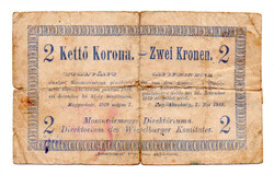 Mosonmagyaróvár Direktóriuma 2 Korona utalvány 1919