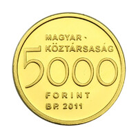 Clark Ádám 5000 Forint 2011 mini arany érme 0,5g Au999