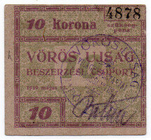 Vörös Újság 10 Korona 1919
