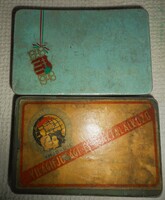 2 db régi cigarettás fémdoboz (Centenárium 1948 - VIT Budapest 1949)