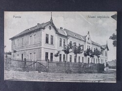 Régi  képeslap Pomáz - Állami népiskola Groszeibl Gusztáv kiadás