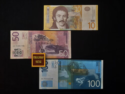SZERBIA - LEGKEDVELTEBB BANKJEGYEI VOLTAK 10 - 50 - 100 DÍNÁR