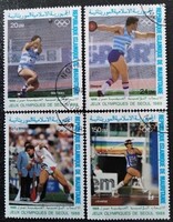 KP6 / Mauritánia 1988 Olimpia bélyegsor pecsételt
