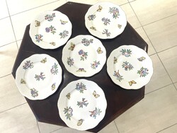Herendi Viktória mintás süteményes tányérok készlet porcelán étkészlet
