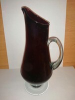 Bordó üveg kancsó - 30 cm magas