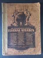 Dr. Kogutowicz Károly iskolai atlasza M. Kir. Honvéd Térképészeti Intézet ragasztott