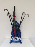 Esernyőtartó antik öntöttvas zománcozott vas esernyő sétapálca tartó afrikai állat dekor 959 3049