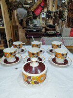 Hollóházi porcelán kávés készlet