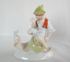 Drasche Kőbányai porcelán csigaháton utazó fiú