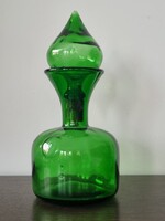 Vintage olasz  Empoli jellegű díszüveg, italos üveg , dekanter