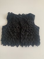 Álomszép BARIANO designer bolero 3D applikált levelekkel kabátka mellény